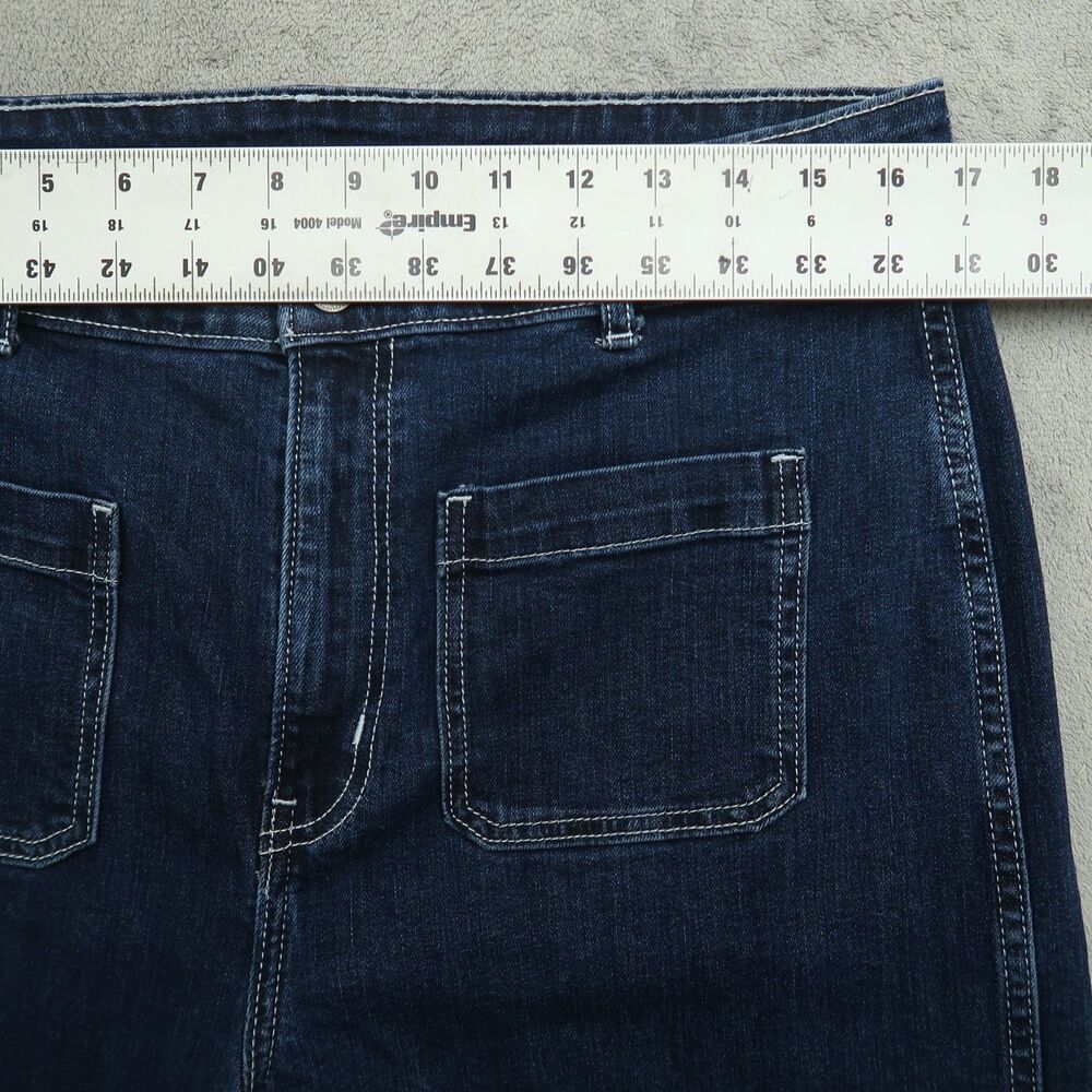 Old Navy Jeans Women's Size 14 Extra High-Rise Sky-Hi Wide-Leg Denim 30" Inseam - Picture 3 of 16